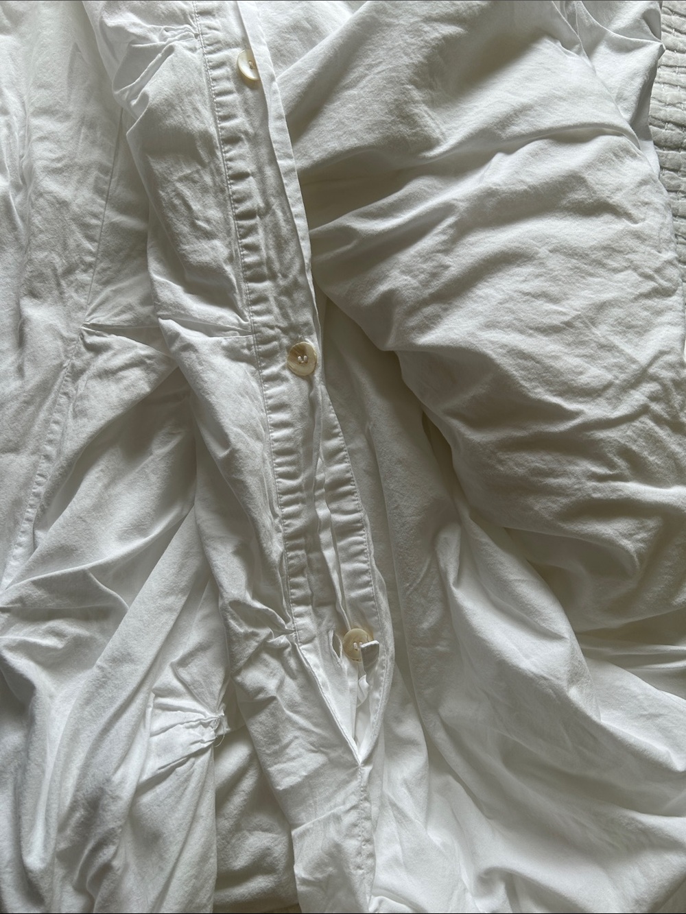 West Elm - White Cotton Pintuck Duvet Cover & 2 Shams - Full/Queen - Picture 5 of 6